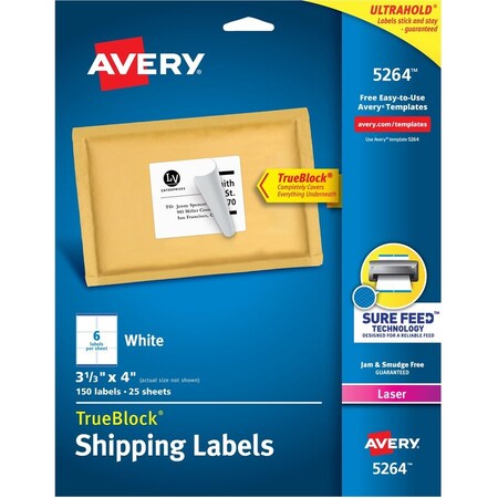 Avery Label, Lsr, Shippng, 3.5X4, 150 AVE5264